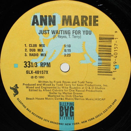 Ann Marie ~ Just Waiting For You (Vinyl) - Djungel & Jazz