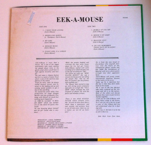 Eek-A-Mouse ~ Buble Up Yu Hip (Vinyl) - Djungel & Jazz