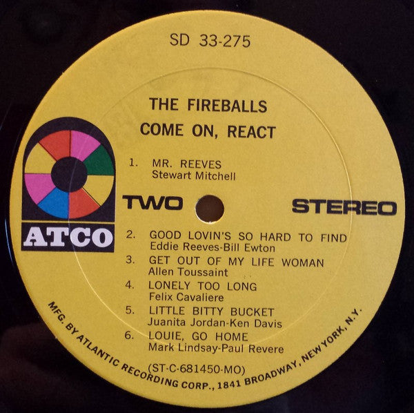 The Fireballs ~ Come On, React! (Vinyl) - Djungel & Jazz