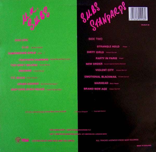 UK Subs ~ Subs Standards (Vinyl) - Djungel & Jazz