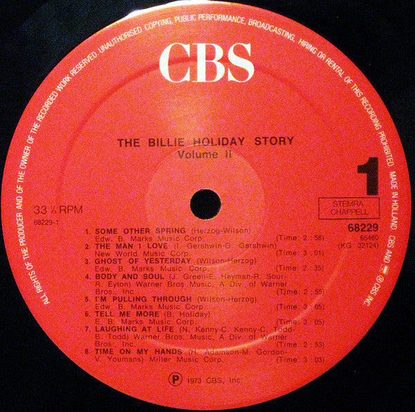 Billie Holiday ~ The Billie Holiday Story Volume II (Vinyl) - Djungel & Jazz