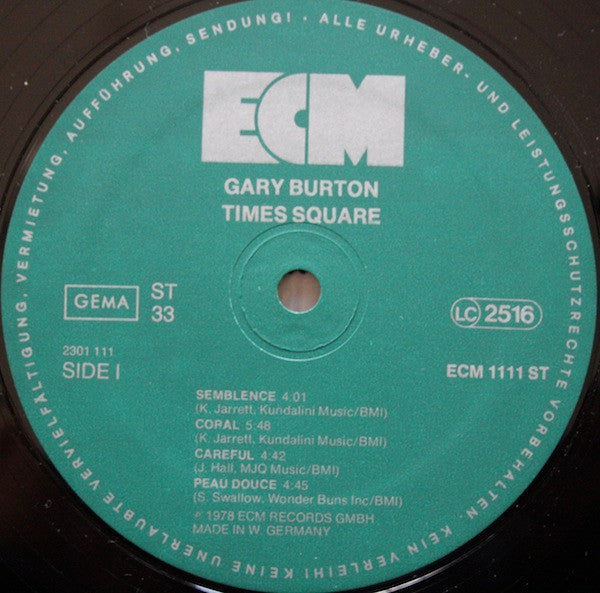 Gary Burton ~ Times Square (Vinyl) - Djungel & Jazz