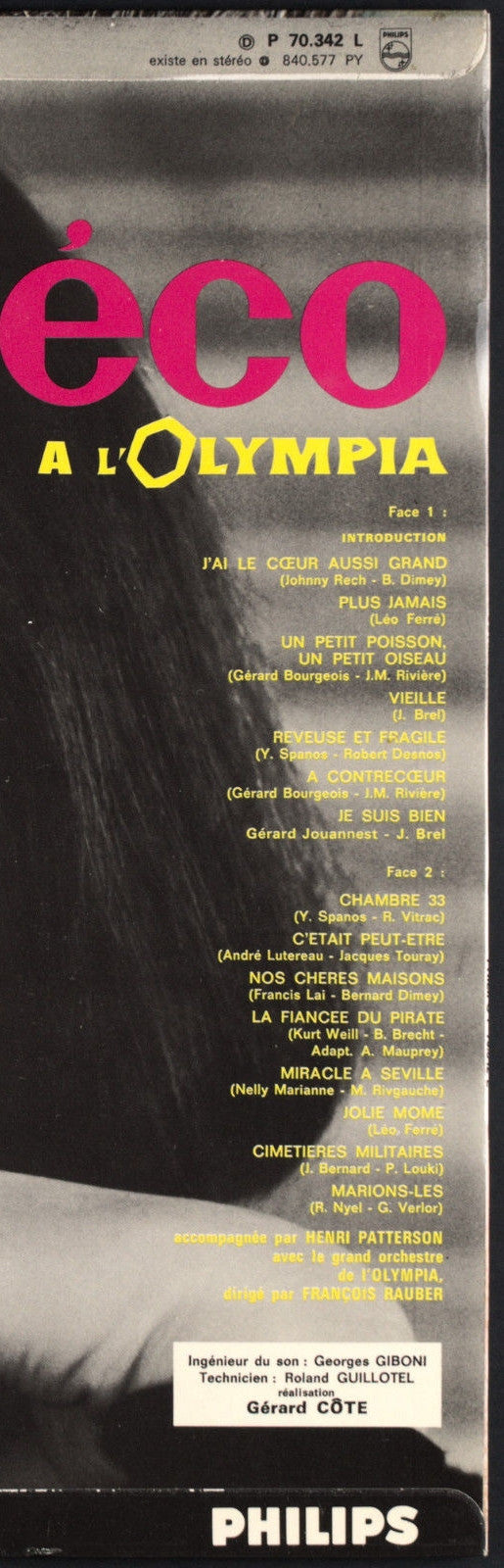 Juliette Gréco ~ À L'Olympia (Vinyl) - Djungel & Jazz
