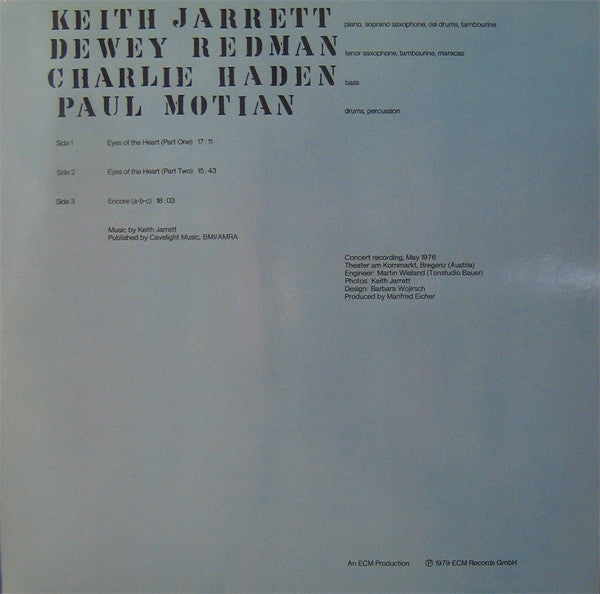 Keith Jarrett ~ Eyes Of The Heart (Vinyl) - Djungel & Jazz
