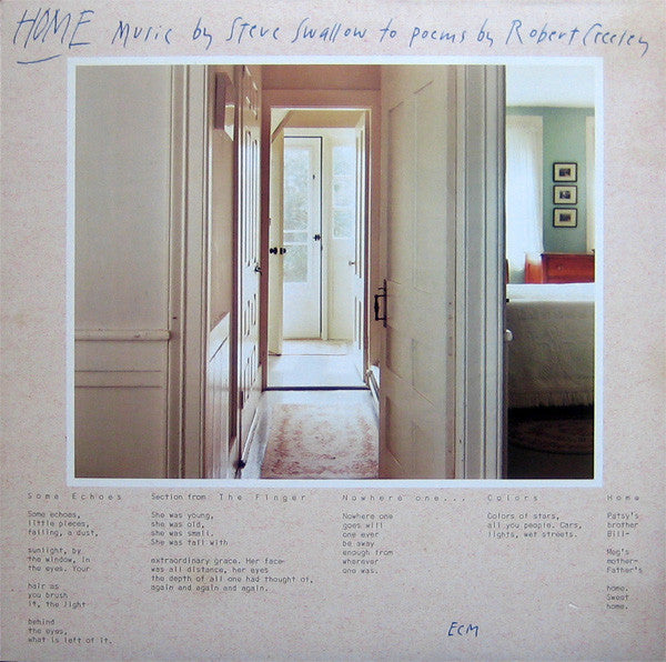 Steve Swallow ~ Home · Music By Steve Swallow To Poems By Robert Creeley (Vinyl) - Djungel & Jazz