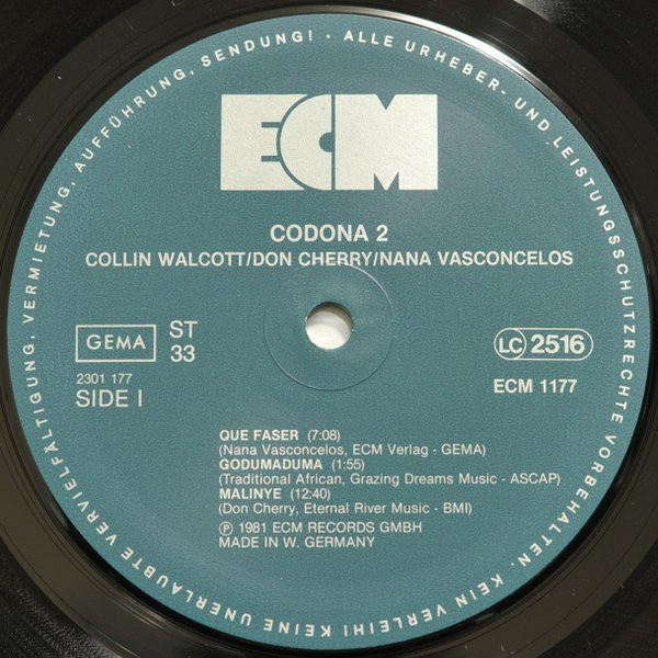 Codona ~ Codona 2 (Vinyl) - Djungel & Jazz