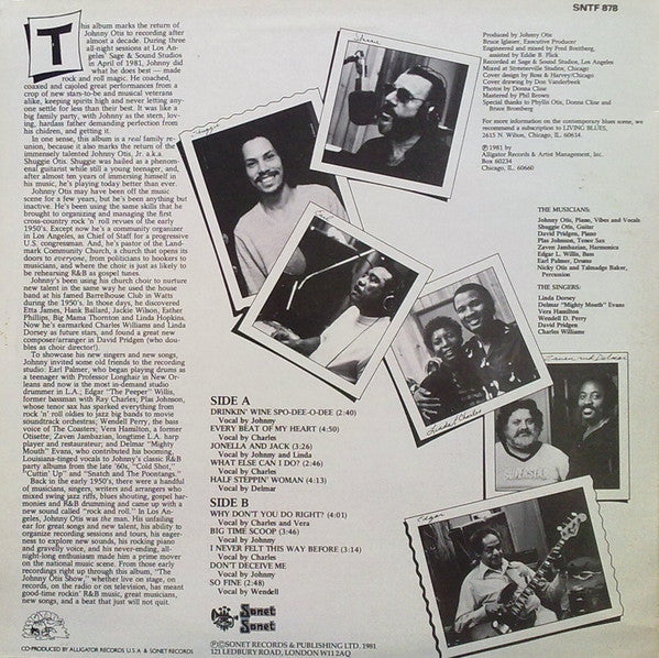 Johnny Otis : The New Johnny Otis Show With Shuggie Otis (LP, Album)