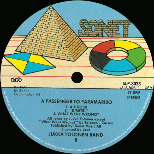 Jukka Tolonen ~ A Passenger To Paramaribo (Vinyl) - Djungel & Jazz