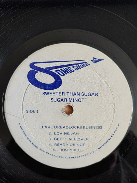 Sugar Minott : Sweeter Than Sugar (LP, Album, RP, Nav)