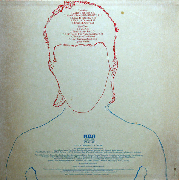 David Bowie ~ Aladdin Sane (Vinyl) - Djungel & Jazz