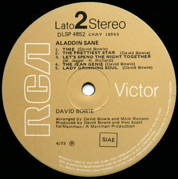 David Bowie ~ Aladdin Sane (Vinyl) - Djungel & Jazz