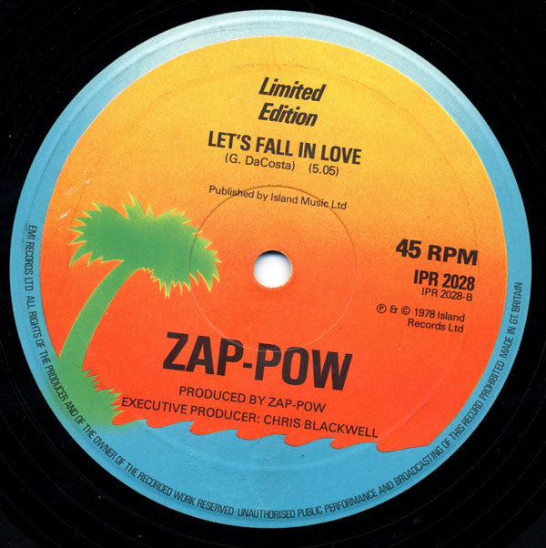 Zap-Pow* : Roots Man Reggae / Let's Fall In Love (12", Ltd)