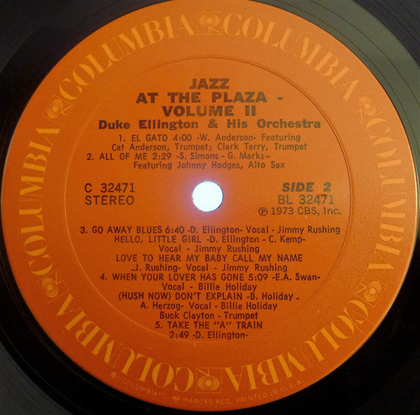 Duke Ellington & His Orchestra* : Jazz At The Plaza Vol. II (LP, Album, Pit)