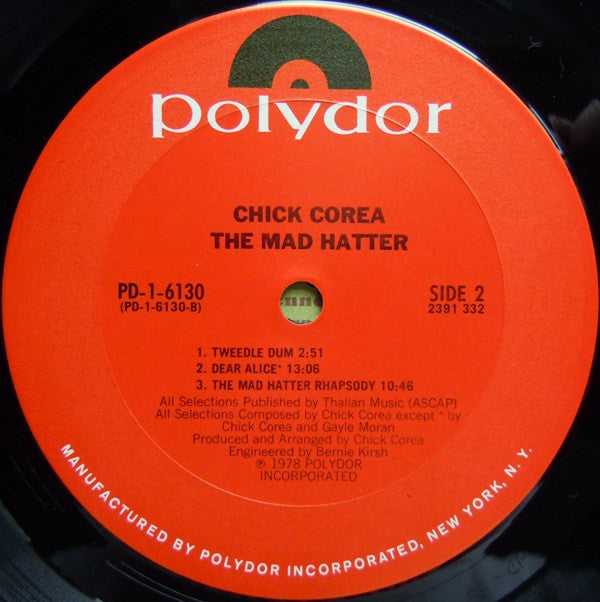 Chick Corea ~ The Mad Hatter (Vinyl) - Djungel & Jazz
