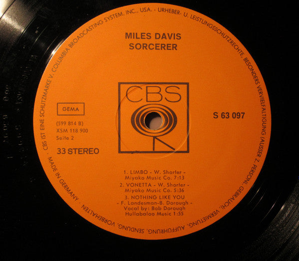 Miles Davis ~ Sorcerer (Vinyl) - Djungel & Jazz