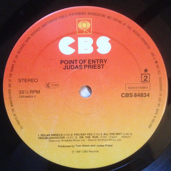 Judas Priest ~ Point Of Entry (Vinyl) - Djungel & Jazz