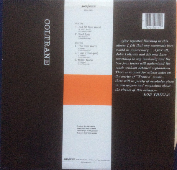 The John Coltrane Quartet : Coltrane (LP, Album, RE, RM)