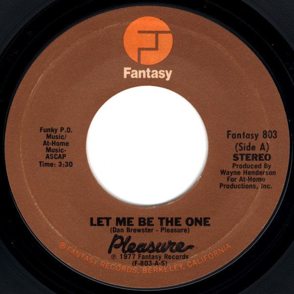 Pleasure (4) : Let Me Be The One / Let's Dance (7", Styrene)