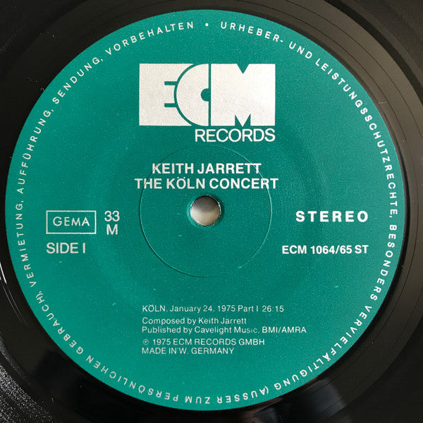 Keith Jarrett ~ The Köln Concert (Vinyl) - Djungel & Jazz