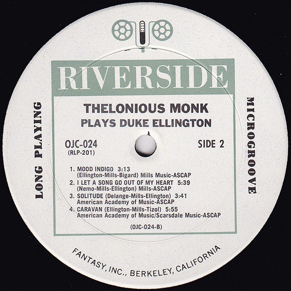 Thelonious Monk : Thelonious Monk Plays Duke Ellington (LP, Album, Mono, RE, Pit)