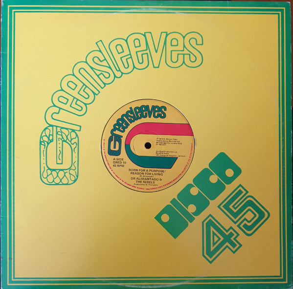 Dr. Alimantado & The Rebels  ~ Born For A Purpose / Reason For Living (Vinyl) - Djungel & Jazz