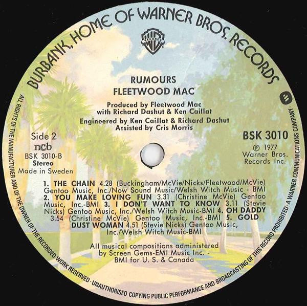 Fleetwood Mac : Rumours (LP, Album, Pal)