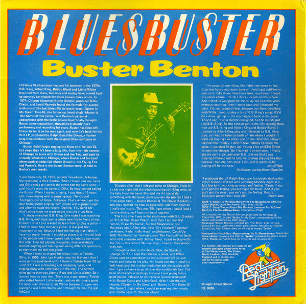 Buster Benton ~ Bluesbuster (Vinyl) - Djungel & Jazz