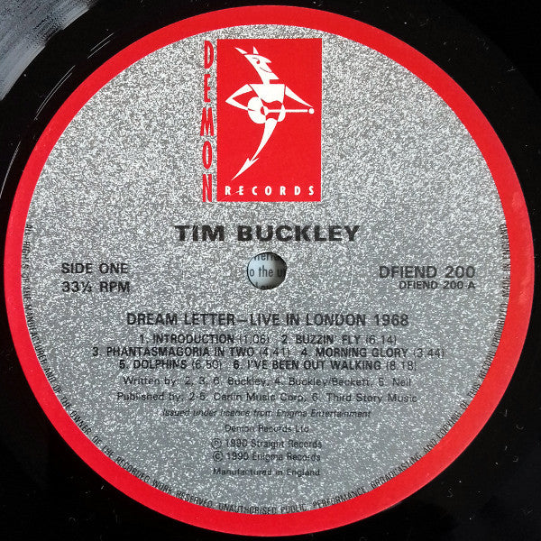 Tim Buckley ~ Dream Letter (Live In London 1968) (Vinyl) - Djungel & Jazz