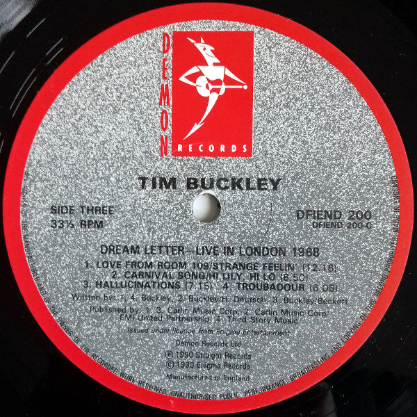 Tim Buckley ~ Dream Letter (Live In London 1968) (Vinyl) - Djungel & Jazz