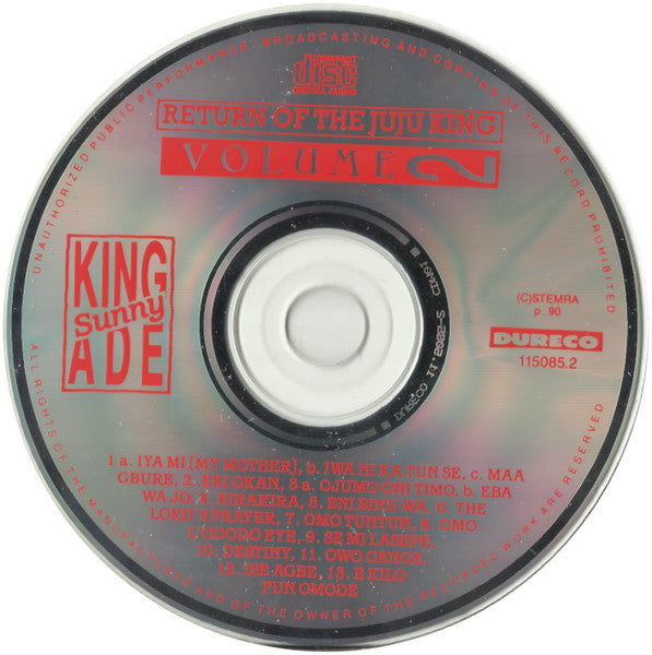 King Sunny Ade ~ Return Of The Juju King Volume 2 (Vinyl) - Djungel & Jazz