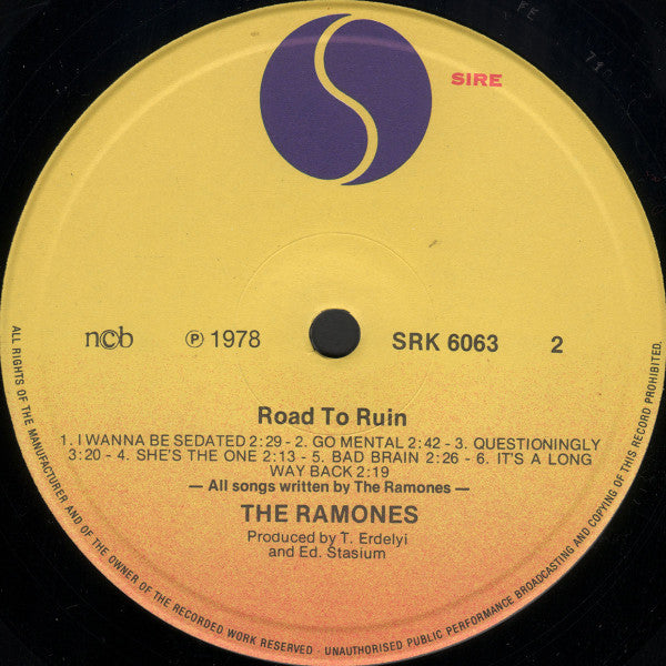 Ramones : Road To Ruin (LP, Album)