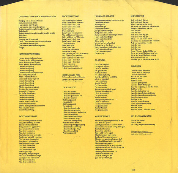 Ramones : Road To Ruin (LP, Album)