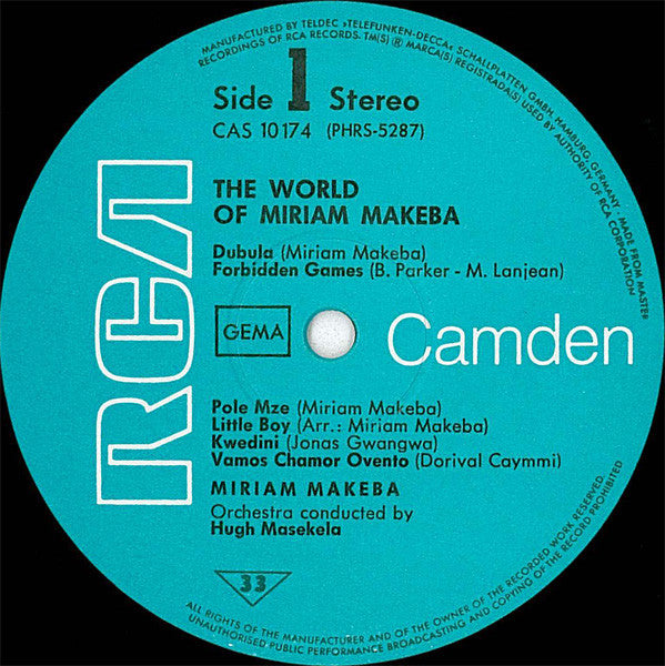 Miriam Makeba ~ The World Of Miriam Makeba (Vinyl) - Djungel & Jazz