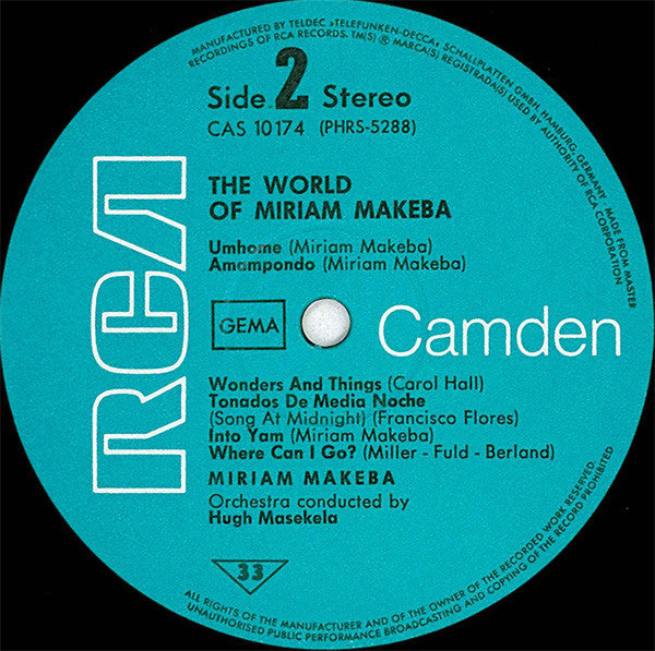 Miriam Makeba ~ The World Of Miriam Makeba (Vinyl) - Djungel & Jazz