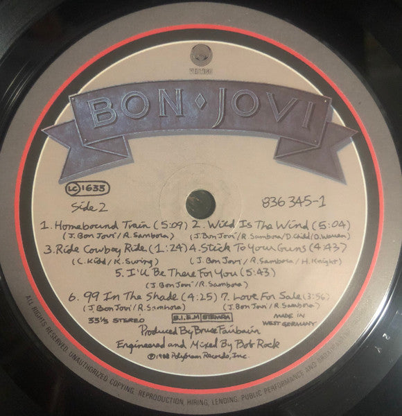 Bon Jovi ~ New Jersey (Vinyl) - Djungel & Jazz