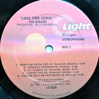 The Winans ~ Long Time Comin' (Vinyl) - Djungel & Jazz
