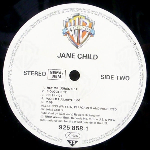 Jane Child : Jane Child (LP, Album)