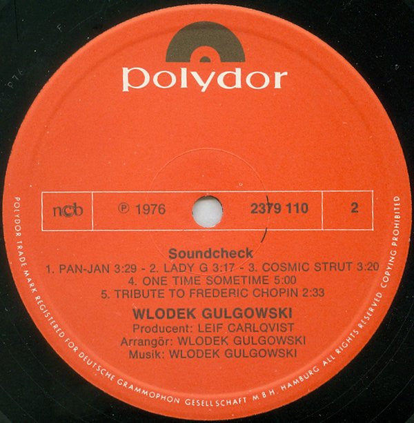 Wlodek Gulgowski : Soundcheck (LP, Album)