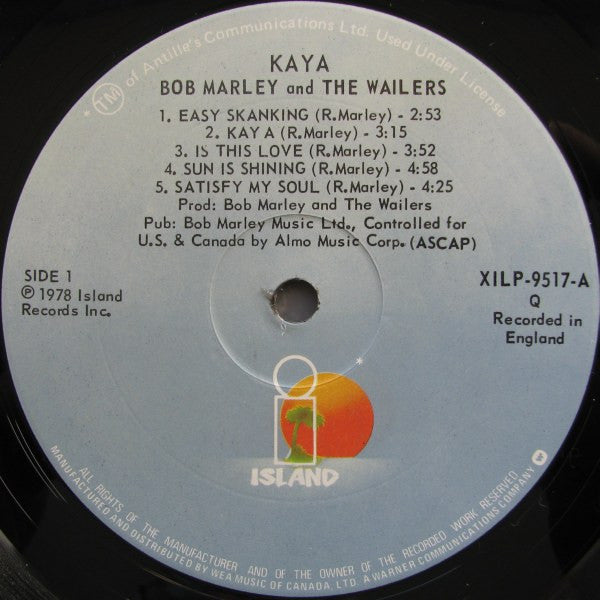 Bob Marley & The Wailers ~ Kaya (Vinyl) - Djungel & Jazz