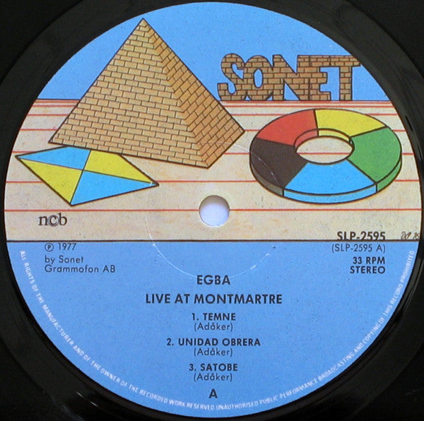 EGBA ~ Live At Montmartre (Vinyl) - Djungel & Jazz