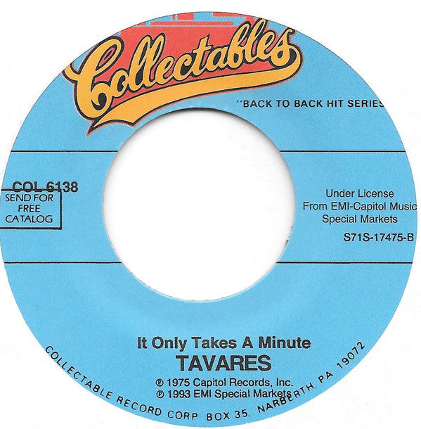 Tavares ~ Heaven Must Be Missing An Angel / It Only Takes A Minute (Vinyl) - Djungel & Jazz