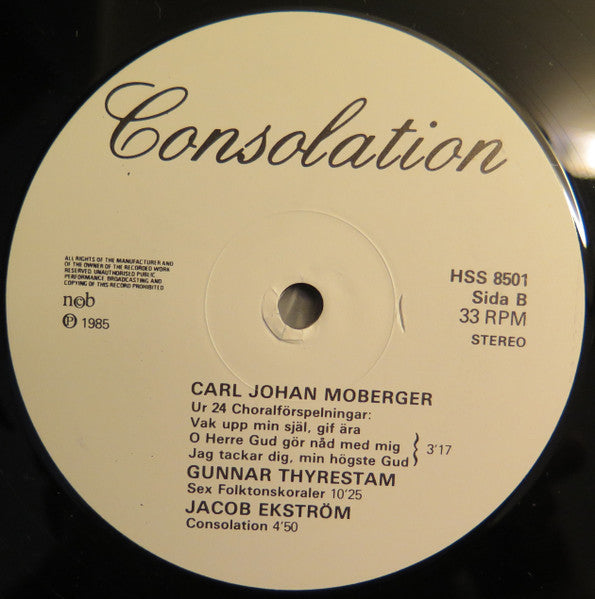 Claes Holmgren ~ Consolation (Vinyl) - Djungel & Jazz