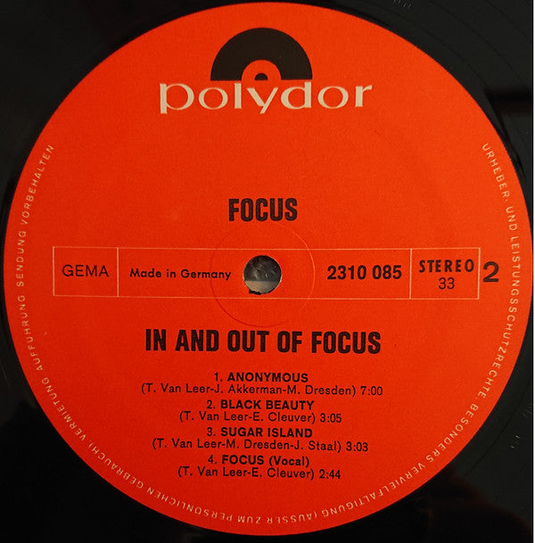 Focus  ~ In And Out Of Focus (Vinyl) - Djungel & Jazz