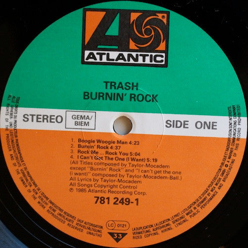 Trash (8) : Burnin' Rock (LP, Album)