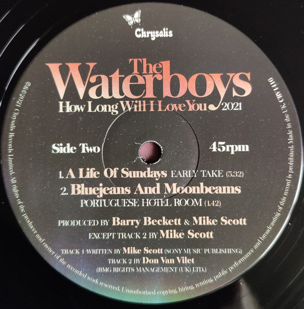 The Waterboys ~ How Long Will I Love You 2021 (Vinyl) - Djungel & Jazz