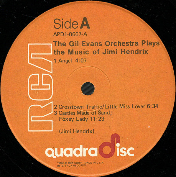 The Gil Evans Orchestra ~ Plays The Music Of Jimi Hendrix (Vinyl) - Djungel & Jazz