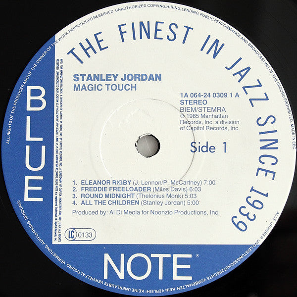 Stanley Jordan ~ Magic Touch (Vinyl) - Djungel & Jazz