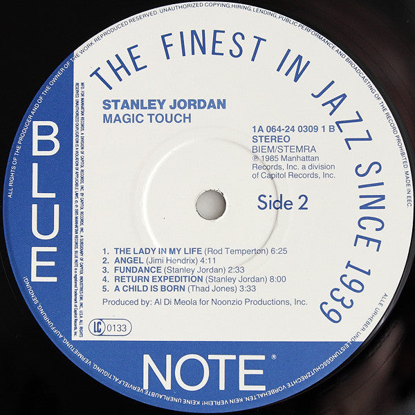 Stanley Jordan ~ Magic Touch (Vinyl) - Djungel & Jazz