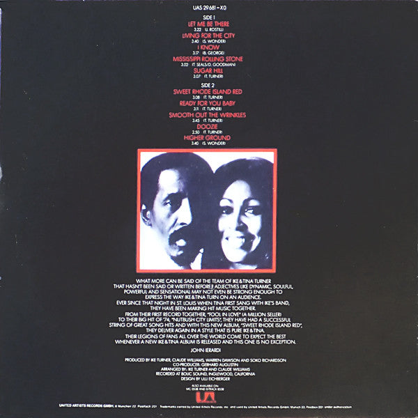 Ike & Tina Turner ~ Sweet Rhode Island Red (Vinyl) - Djungel & Jazz