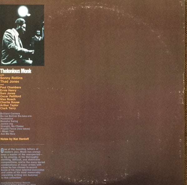 Thelonious Monk ~ Brilliance (Vinyl) - Djungel & Jazz